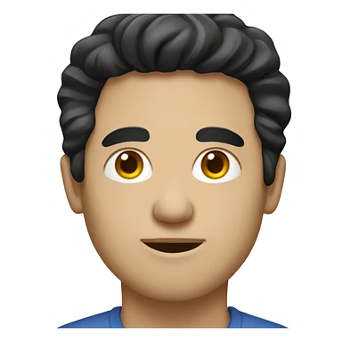 white man with black hair on his laptop sticker