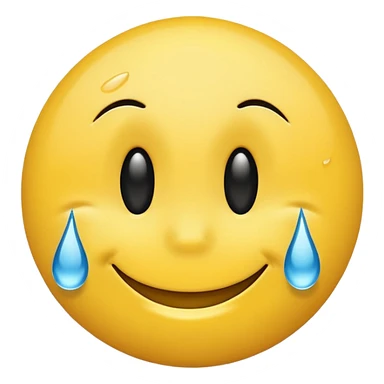Smiley face with tears sticker