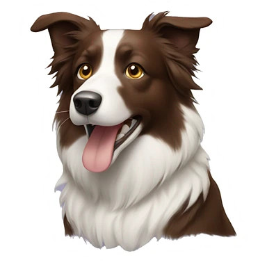 Brown border collie sticker