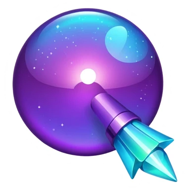 glitter purple and cian pin sticker