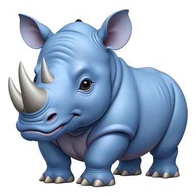 blue disney-style rhino sticker