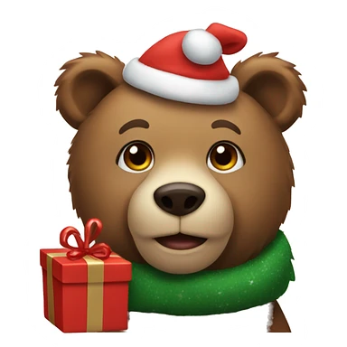 Christmas bear sticker