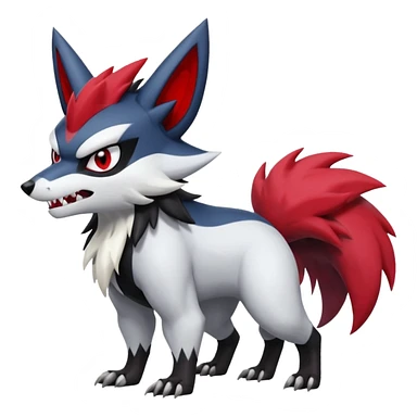 Zorua-Zangoose-Obstagoon-Absol-hybrid-fusion, full body sticker
