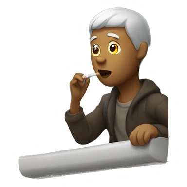 Person smoking out the window  sticker