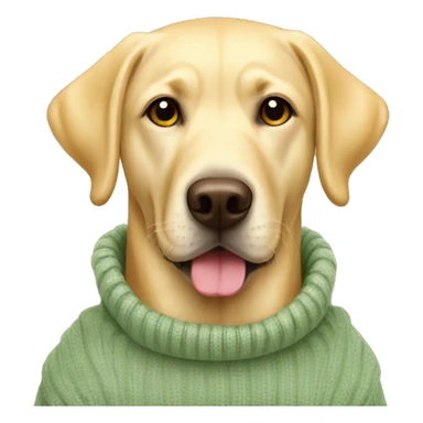 Yellow lab wearing sweater sticker