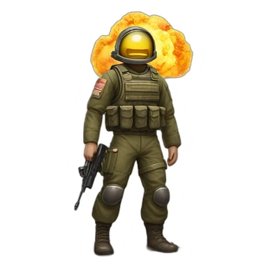 Char d'assaut russe avec derrière des explosions sticker