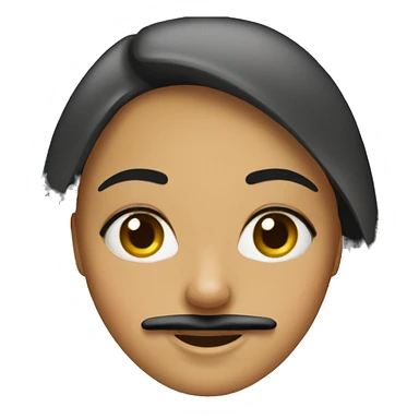 An arab girl with a mustache  sticker