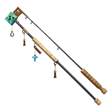 Minecraft fishing rod sticker