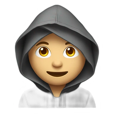 video editor with his on pc wearing a hood sticker