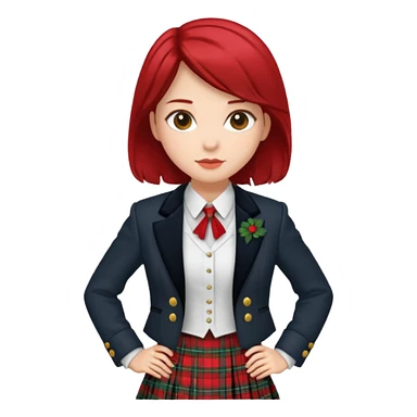 woman wearing scottish traditional clothes sticker