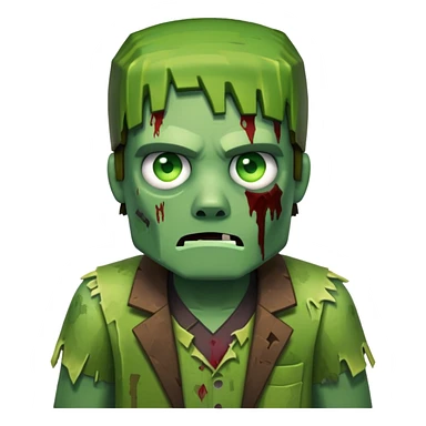 Sad Minecraft zombie sticker