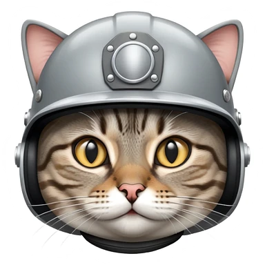 Cat with a helmet  sticker