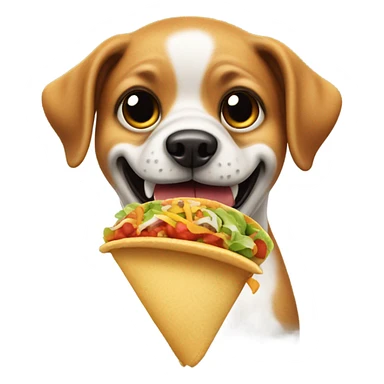 Dog with a taco from Mexico ￼ sticker