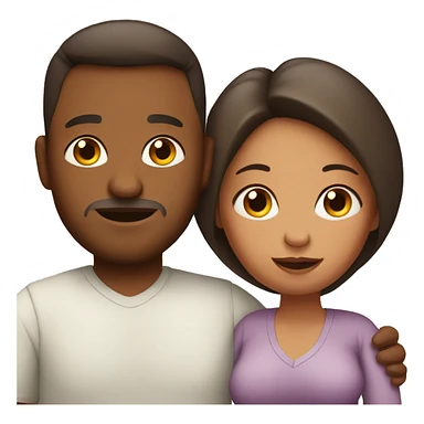 A pregnant woman with her husband  sticker