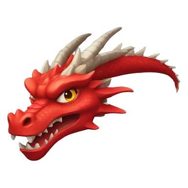 red lunar dragon face sticker