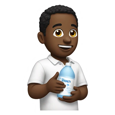 diddy holding a bottle of baby lotion sticker