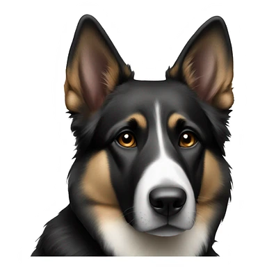 Black and white German Shepard sticker