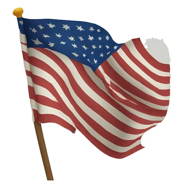 flag flying in the wind sticker