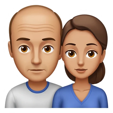 Hombre con entradas que es mandoneado por la mujer  sticker