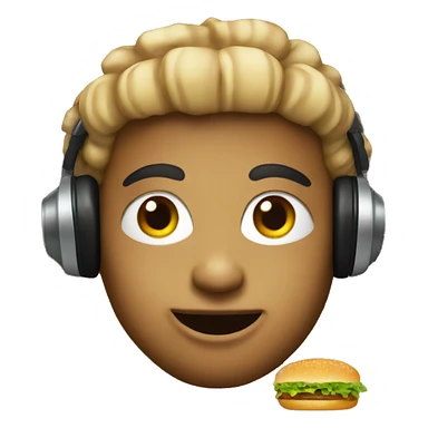 Un DJ avec hamburger  sticker