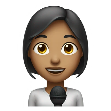 girl with microphone sticker