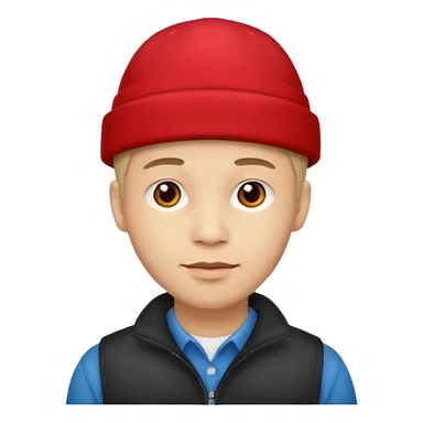 Single men with red hat  sticker