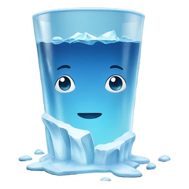 water with ice sticker