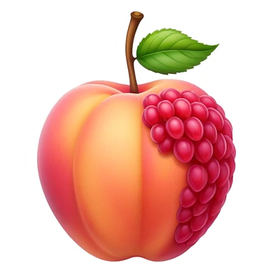 Peach raspberry hybrid sticker