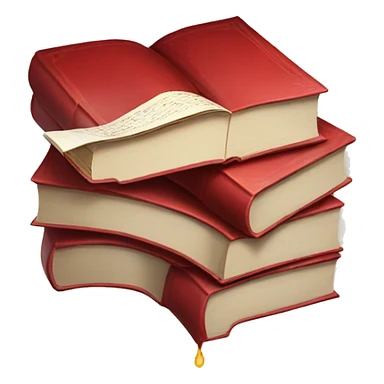 Red powerful Book with magic sticker