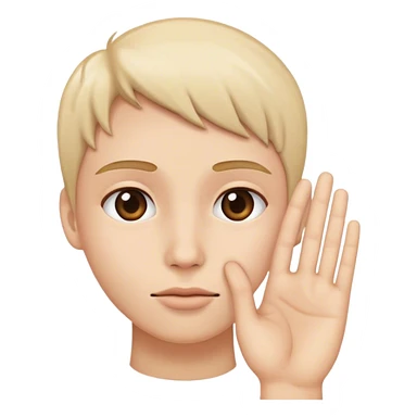 Palm to face sticker