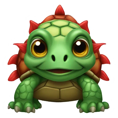 Turtle with devil horns sticker