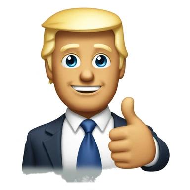 donald trump profile thumbs up sticker