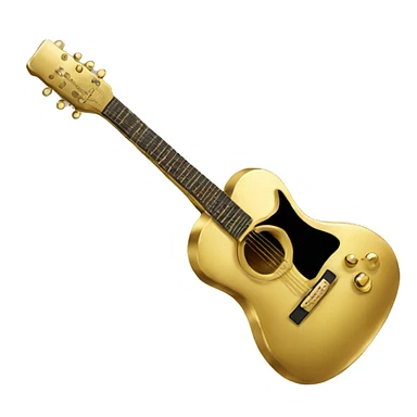 Gold guitar sticker