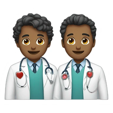 Two doctors in love sticker