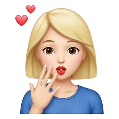 Blowing kiss sticker