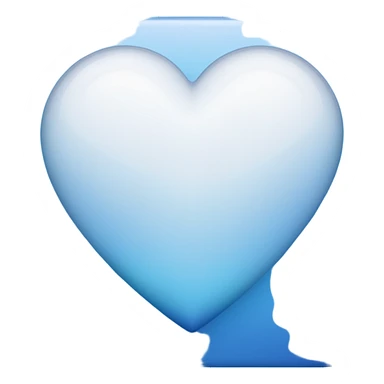 white heart with a blue gradient sticker