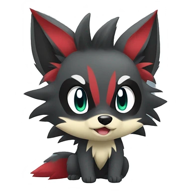 Chibi Zorua-Zoroark-Mightyena sticker