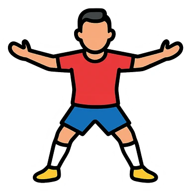 minimalist icon of Ronaldo emphasizing his famous goal celebration pose, modern icon style sticker
