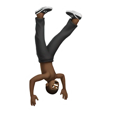 Black guy doing a backflip  sticker