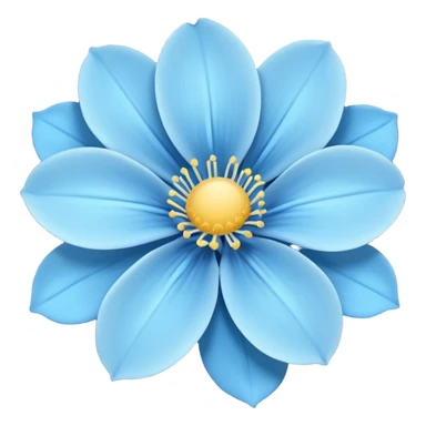 mitnight-colored New Moon with light blue blossom sticker