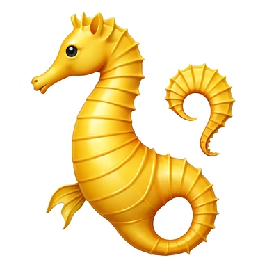Seahorse all yellow just yellow sticker