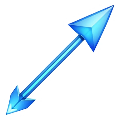 blue glowing arrow with one head bold body sticker