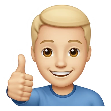 A thumbs up smiling face  sticker