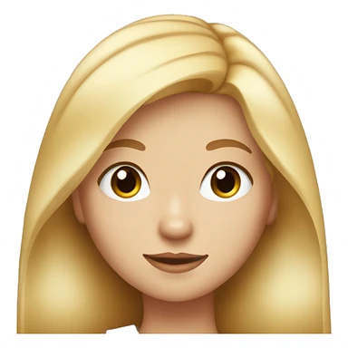 Blonde Girl with Blue eyes and a red cat sticker