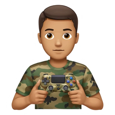  homme-avec-manette-ps4-camouflage not human sticker