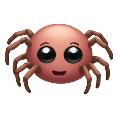 a pink spider poop emoji sticker