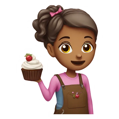 girl with a cupcake sticker