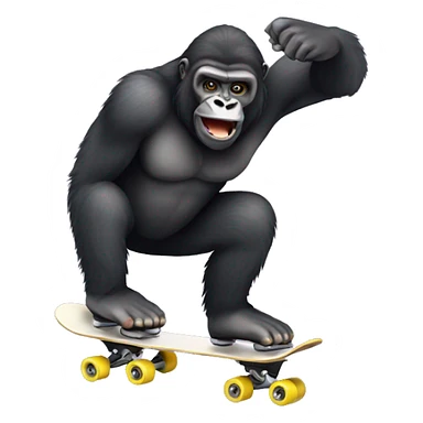 skating-gorilla sticker