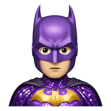 Batman with Sequin Outfit, light skin sticker