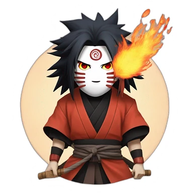 Madara uchiwa fire style jutsu sticker
